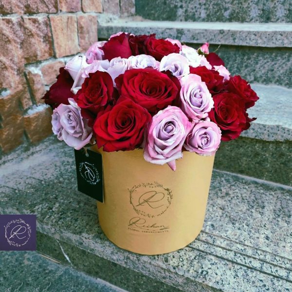 Red & Rose Flower Box