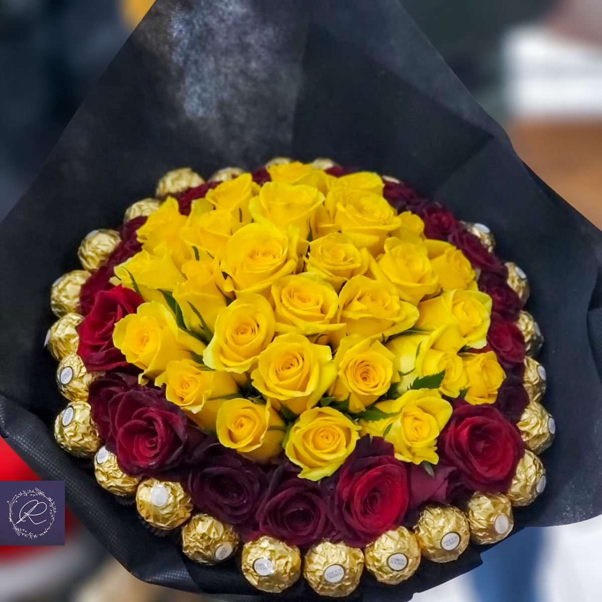 Yellow & Red Bouquet - Image 2