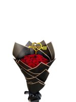Red love bouquet/black packaging - Image 3