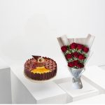 Red rose cake bouquet