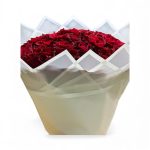 Royal Pearl – 30 Imported Red Roses in White Elegant Wrap - Image 2