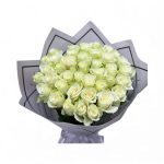 White Elegance – 40 Premium Imported White Roses - Image 2