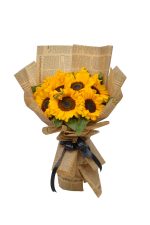 Natural sunflower bouquet – elegant yellow flower gift