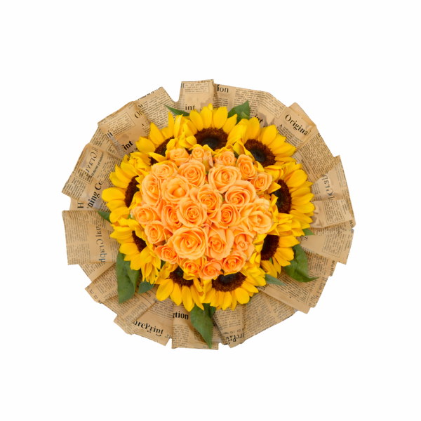 Sunflower and rose bouquet – luxury floral gift