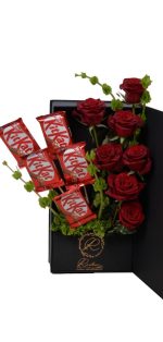 Passion Red Box | Red Roses & KitKat Chocolates - Image 2