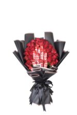 Red roses and KitKat chocolate bouquet – luxury romantic gift