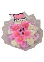 Pink gerbera and chrysanthemum bouquet for Mother’s Day gift