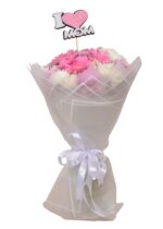 Pink gerbera and chrysanthemum bouquet for Mother’s Day gift
